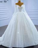 Serene Hill White Ball Gown Lace Up Highend Luxury Wedding Dresses Beaded Tassel  Bridal 2022 Hm67276 Custom Made  Weddi