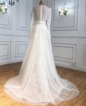 Serene Hill Muslim Ivory With Train Wedding Dresses 2023 Luxury Mermaid Elegant Beaded Bride Dress Ha2478 Custom Madewed