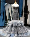 Dubai Dark Grey Sweetheart  Wedding Dresses  Sequined Luxury Mermaid Bridal Gowns Real Photo 66809 Custom Made  Wedding 