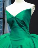 Green High Quality Satin Vintage Wedding Dress  Off Shoulder  Simple Bridal Gowns Real Photo Hm66858 Custom Made  Weddin