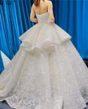 White Strapless  Vintage Wedding Dresses  Lace Sequined Sleeveless Bridal Gowns Real Photo Hm66632 Custom Made  Wedding 