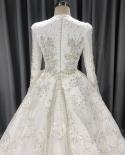 Serene Hill Muslim White Luxury Wedding Dresses Gowns 2022 Highend Beaded Pearl Bridal Dress Ha2525 Custom Made  Wedding