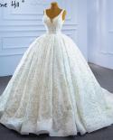 Serene Hill Luxury White Beading Wedding Dresses Gowns  Sparkle Sleeveless Lace Up Bridal Dress Hm67254 Custom Made  Wed