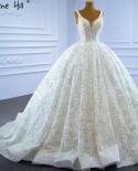 Serene Hill Luxury White Beading Wedding Dresses Gowns  Sparkle Sleeveless Lace Up Bridal Dress Hm67254 Custom Made  Wed