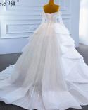 Serene Hill White Luxury Sparkle Wedding Dresses  Beading Highend Long Sleeves Lace Up Bridal Dress Hm67241  Wedding Dre
