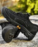 Man Footwear Breathable Outdoor Walking Motocross Hiking Shoes Mens Comfortable Motorcycle Biker Leather Climbing Boots