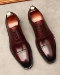 Luxury Italian Mens Brogues Shoes Genuine Leather Designer 2023 New Style Classic Oxfords Wedding Work Business Shoes F