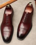 2023 Spring Luxury Mens Dress Shoes Genuine Leather Designer Quality New Style Oxfords Work Business Wedding Shoes For 