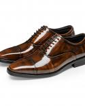 2022 New Style Patent Leather Mens Oxfords Dress Shoes Luxury Brand Quality Real Leather Brown Black Dress Work Shoes Fo