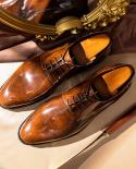 Luxury Patent Leather Mens Formal Shoes Classic British Trend Designer New Oxfords 2023 Autumn Real Cow Leather Man Work