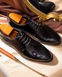 Luxury Patent Leather Mens Formal Shoes Classic British Trend Designer New Oxfords 2023 Autumn Real Cow Leather Man Work