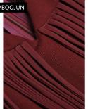 Dresses For Women 2023 Runway Luxury Designer Fashion  Spring V Neck Long Sleeve Tassels Vintage Slit Package Buttocks D