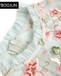 שמלות אלגנטיות לנשים 2023 מעצב יוקרה ערב ארוך וינטג תפירת רשת רקמת פרח רזה חג מקסי ד