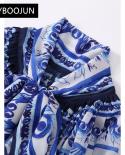 Two Piece Sets Womens Blue And White Fabric Porcelain Pants Set Women Short Sleeveless Tank Top＋high Waist Long Pants