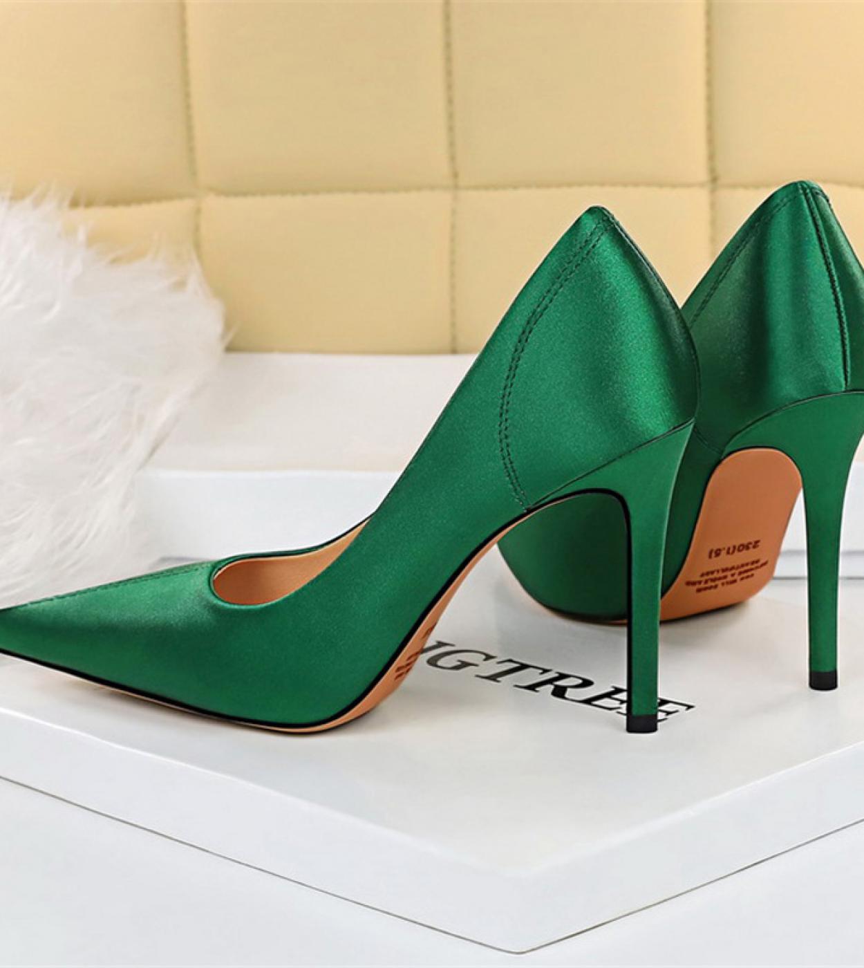 Sapato de Noiva Verde Casamento Sapatos Femininos Salto Verde