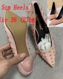 2022 Women Cheap Price High Heels Rivets Glitter Blue Green Pumps Lady Wedding Heels Scarpins Prom Shoes Special Sale St