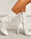 Womens Winter Heel Ankle Boots 2022  Short Square Toe Ankle Boots  2023 Women  