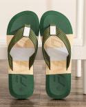 Summer Slippers Men Flip Flops Outdoor Sandals Stripe Slipper Soft Quick Dry Slides Men Street Beach Slippers Casual Sho