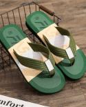 2022 Slippers Men Summer Flip Flops Beach Sandals Nonslip Casual Flat Shoes Slippers Indoor House Shoes For Men Outdoor 