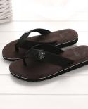Summer Men Slippers Flipflop Black Big Size Nonslip Male Sandals Fabric Shoeslace Outdoor Beach Men Flipflop Flexible Sh
