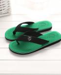 Summer Men Slippers Flipflop Black Big Size Nonslip Male Sandals Fabric Shoeslace Outdoor Beach Men Flipflop Flexible Sh