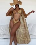 Blesskis 3 Piece High Waist Bikini Set With Cover Up Women Swimwear 2022 Brazilian Bandage Swimsuit Bathing Suit Beach S