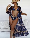 Blesskis 3 Piece High Waist Bikini Set With Cover Up Women Swimwear 2022 Brazilian Bandage Swimsuit Bathing Suit Beach S