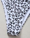 Blesskiss 3 Piece Bikini Set Women  Leopard Swimsuit High Leg Micro Bathing Suit Swimwear Bikini With Cover Up Sun Dress