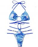 Blesskiss  Diamond Bandage String Bikini Set High Waist Womens Swimsuit High Cut Padded Brazilian Swimwear Bathing Suit