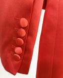 3 Pcs Sets Skirt Blazer Suit Women 2022 Spring New  Red Threepiece Singlebreasted Suit Camisole Short Skirt Jacket Suit 