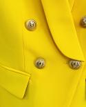 Yellow Blue Pink Red Black Women Pantsuit Business Classic Double Breasted Buttons Nine Blazer Pants Set Two Piece Forma