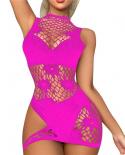  Short Dresses  Lingerie Exotic Bodydolls Women Sleepwear Sheer Fishnet Chemises Goddess Night Club Wear Drop Shipping