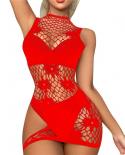 Fishnet Crew Neck Exotic Dresses Catsuit Adult 18 Lingerie  Mesh Babydolls For Women Bandage Tights  Dress Nightdress