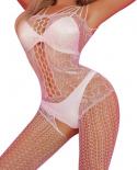  Perspective Fishnet Bodysuit Open Crotch Bodystocking Women Transparent Mesh Catsuit Hot  Lingerie Tights  Clothes  Ted