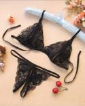  Transparent Lingerie Women Underwear  Bra Thongs Garters Set Lenceria Sensual Mujer Fashion Lace Underwear Pajamas  Exo