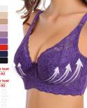 Women Bras Fashion Casual  Solid Color Chest Pad Lace Sling Breathable Elasticity Comfortable Large Size Female Bras  Br