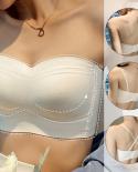 Invisible Bras Crop Tops Strapless Bras Seamless Bralette Wireless Wedding Brassiere Push Up Bra Underwear  Women Linger