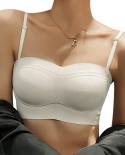 Invisible Bras Crop Tops Strapless Bras Seamless Bralette Wireless Wedding Brassiere Push Up Bra Underwear  Women Linger