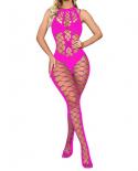 Crotchless  Body Stockings Exotic Pantyhose Perspective Backless Teddy Lingerie Babydoll Fishnet Tights Plus Size Underw
