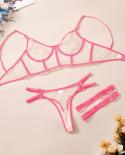  Transparent Lingerie Female Thin Lace Bra Panty Set 4pieces See Through Seamless Neon Sensual Underwear Secret Bralette