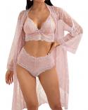 Bathrobes Set Woman 3 Pieces Simple Robe Womens Pajamas  Suits With Shorts Pijama Robes Women Pajama Sets Nightgowns