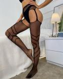 Hot Sale  Stockings With Garter Belt For Women Fishnet Pantyhose Plus Size Thigh High Socks  Lingerie Plus Size