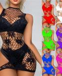 Bodystockings Lingerie Bodysuit Underwear Women Fishnet Crotchless Mesh Tights  Babydoll Perspective  Costumes