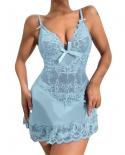  Pajamas Womens Silk Suspender Nightdress Ladies Spring And Summer Thin Halter Home Service Perspective Mesh Pajamas Ne