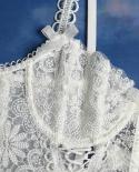   Lingerie Pushup Brassiere Bandage Embroidery Women Thick Gather Underwear 2 Pcs Set Bras Lace  Bra  Brief Sets