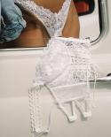   Lingerie Pushup Brassiere Bandage Embroidery Women Thick Gather Underwear 2 Pcs Set Bras Lace  Bra  Brief Sets