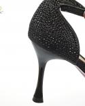 qsgfc ללבוש יומיומי סטילטו שחור יהלומים מלאכותיים ויהלומים עיצוב פרפר נעלי מסיבה נעלי נשים ותיק
