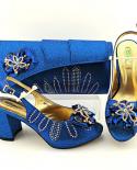 Newest Italian Design Women High Quality African Wedding Shoes Nigerian Matching Shoes And Bag Setswomens Pumps
