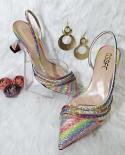 Women Shoes Rainbow Stiletto  Rainbow Heel Shoes Women  Shoe Pointed Heel Bag  2023  