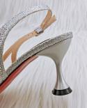 Qsgfc Fashion Trend Silver Glitter Fabric Hollow Design Pointed Toe High Heels Daily Wearable Party Ladies Shoes And Bag